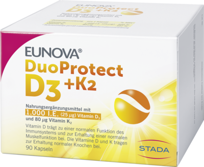 EUNOVA DuoProtect D3+K2 1000 I.E./80 µg Kapseln